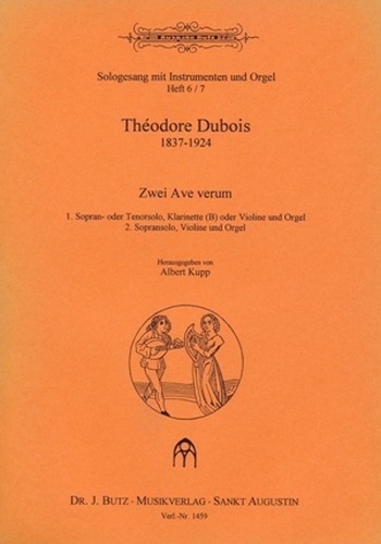 2 Ave verum fr Sopran-oder Tenorsolo, Klarinette (Violine) und Orgel Kupp, Albert,  Hrsg.