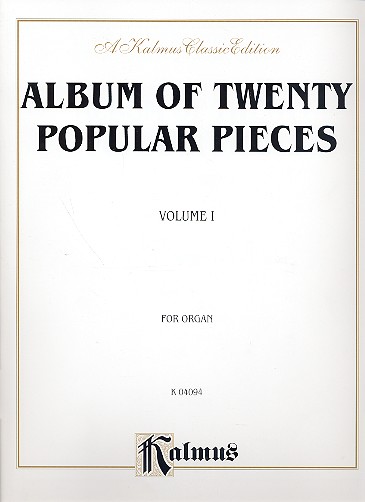 Album of 20 popular pieces vol.1 for organ