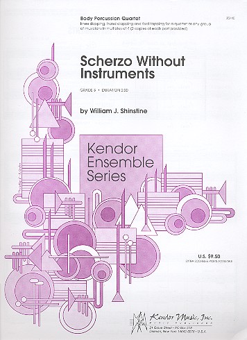 Scherzo without instruments for body percussion quartet score and parts