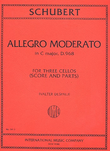 Allegro moderato C-Dur D968 fr 3 Violoncelli Partitur und Stimmen