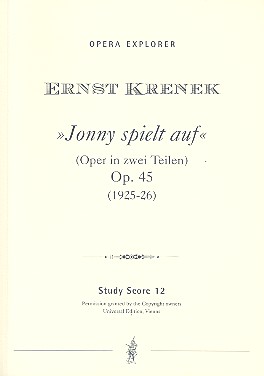 Jonny spielt auf Op.45 Oper fr Soli und Orchester Studienpartitur