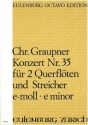 Konzert e-Moll Nr.35 fr 2 Flten, Streichorchester und Bc Partitur