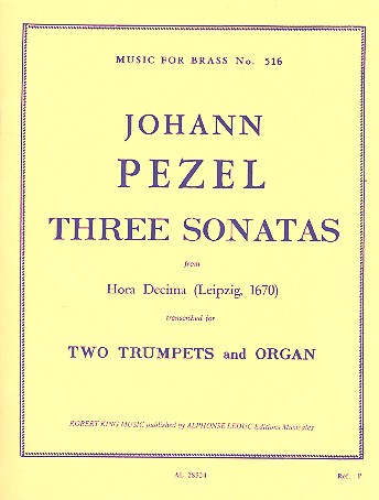3 sonatas pour 2 trumpets et orgue Decima, Hora, arr.
