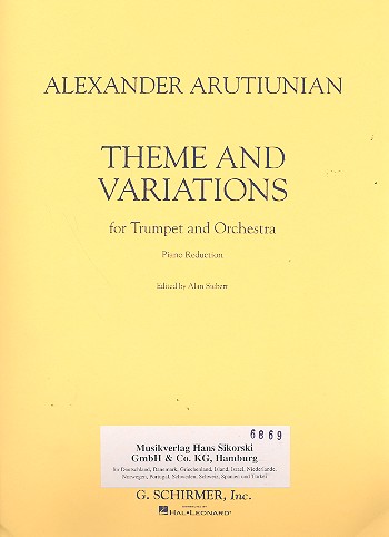 Theme and variations for trumpet and orchestra for trumpet and piano