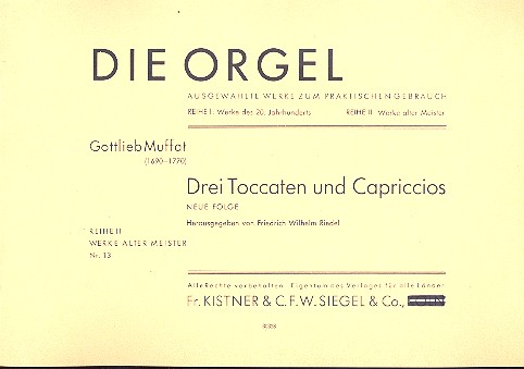 3 Toccaten und Capriccios band 2 fr Orgel
