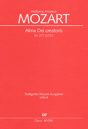 Alma Dei creatoris KV277  fr Soli (SAT), gem Chor, 2 Violinen und Bc (3 Pos ad lib.) Partitur