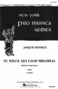 Tu solus qui facis miribilia for mixed chorus a cappella score (with piano for rehearsal)