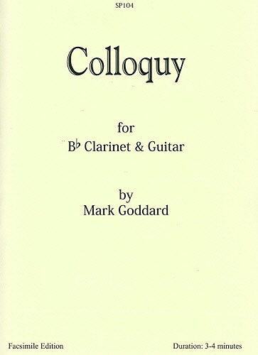 Colloqui for b flat clarinet and guitar, 2scores (Faksimile)