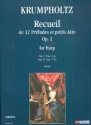 Recueil de 12 preludes et petits airs op.2 vol.1 (nos.1-6) per arpa
