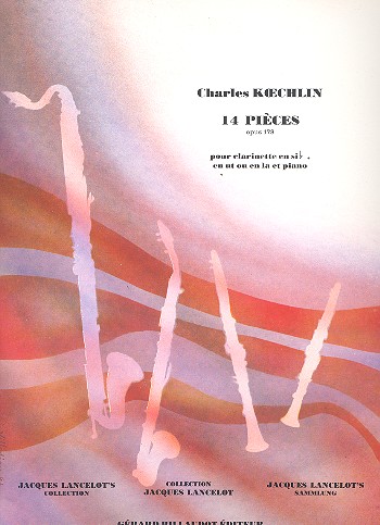 14 pieces op.178  pour clarinette et piano Lancelot, J., ed