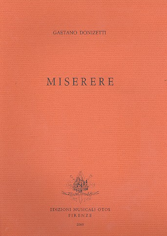 Miserere per soli, coro misto e orchestra, partitura (Faksimile)