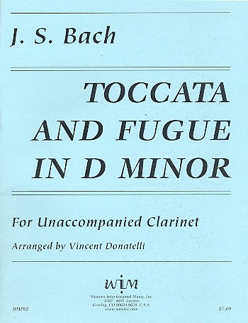 Toccata and fugue in d minor BWV565 for clarinet unaccompanied