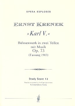 Karl V. op.73 Oper in 2 Akten Studienpartitur