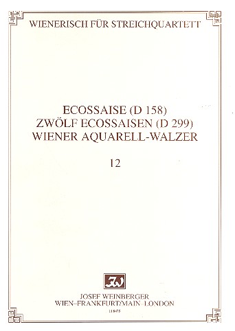 Ecossaisen D158 und D299 Wiener Aquarell-Walzer op.208 fr Streichquartett Stimmen