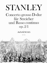 Concerto grosso D-Dur op.2,1 fr Streicher und Bc Partitur und Stimmen