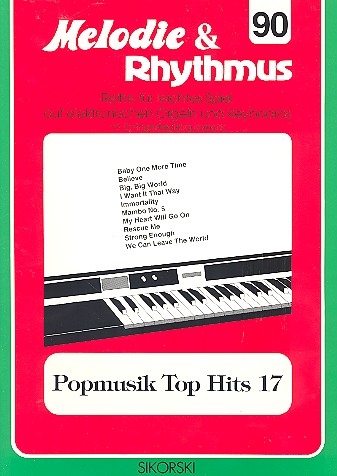 Popmusik Top hits Band 17 fr E-Orgel und Keyboards