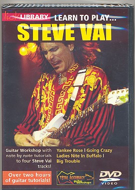 Learn to play Steve Vai DVD-Video guitar workshop with note by note tutorials