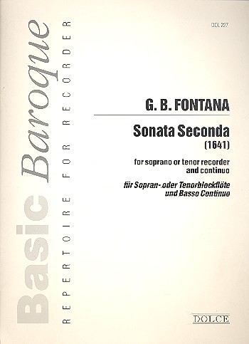 Sonata seconda for soprano (tenor) recorder and bc (1641)