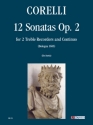 12 sonate op.2 per 2 flauti dolci contralti e bc, Bologna 1685
