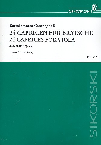 24 Capricen op.22 fr Viola