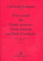 Trio e-Moll fr Flte, Viola d'amore und Bc (Cembalo),  Partitur und Stimmen