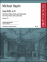 Quartett D-Dur Perger117 fr Flte, Violine, Viola und Violoncello,  Partitur und Stimmen