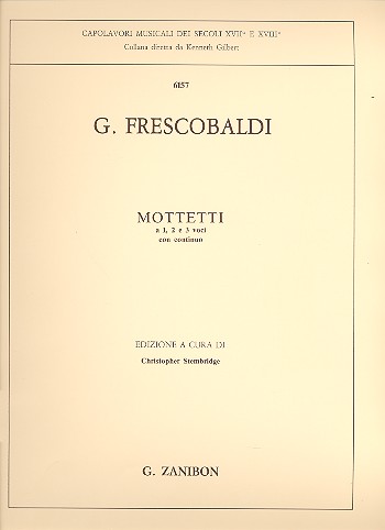 Motetti a 1,2 e 3 voci con continuo Motetten fr 1-3 Stimmen und bc, Partitur (la)