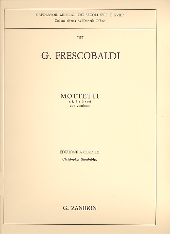 Motetti a 1,2 e 3 voci con continuo Motetten fr 1-3 Stimmen und bc, Partitur (la)
