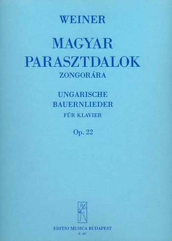 Ungarische Bauernlieder op.22 fr Klavier Dritte Serie