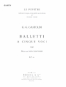 Balletti a 5 voci (1591) pour 5 flutes a becs, partie de soprano 1 (canto)