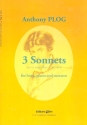 3 sonnets for horn, piano and narrator, parts (1989)