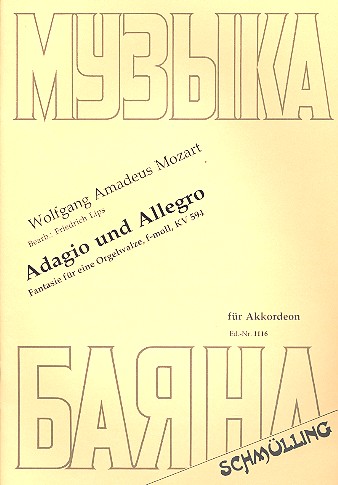 Adagio und Allegro KV594 Fantasie fr eine Orgelwalze f-Moll fr Akkordeon