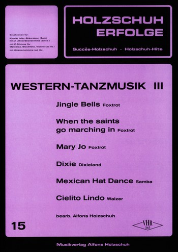 Western Tanzmusik Band 3 fr Klavier (Akkordeon) mit 2. Akkordeonstimme, C-Stimme und Gitarrenstimme