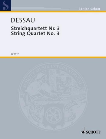 Streichquartett Nr. 3 fr Streichquartett Partitur und Stimmen