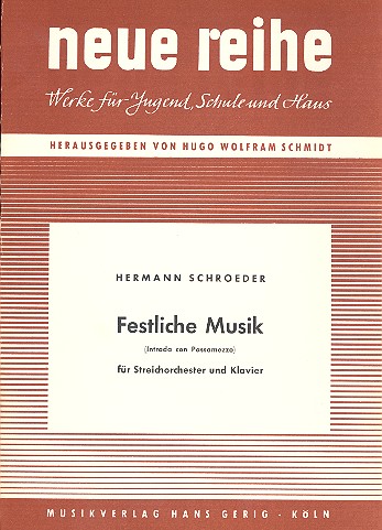 Festliche Musik fr Streichorchester und Klavier Partitur