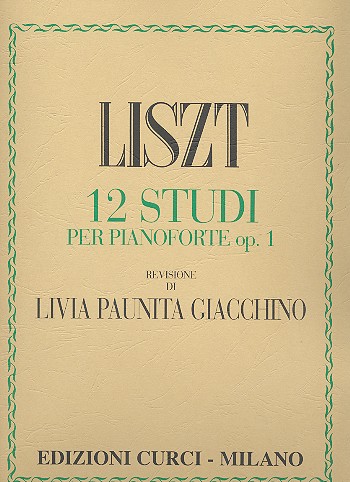 12 Studien op.1 fr Klavier Giacchino, L. M., Bearb.