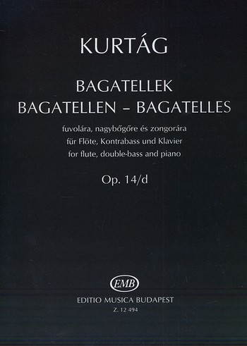 Bagatellen op.14/d fr Flte, Kontrabass und Klavier Partitur