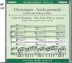 Paulus op.36 CD Chorstimme Bass und Chorstimmen ohne Bass Chorsingen leicht gemacht