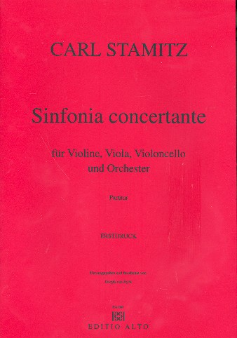 Sinfonia concertante fr Violine, Viola, Violoncello und Orchester Partitur