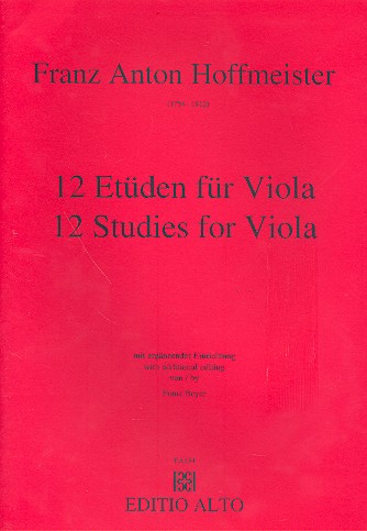 12 Etden fr Viola mit ergnzenden Einrichtungen