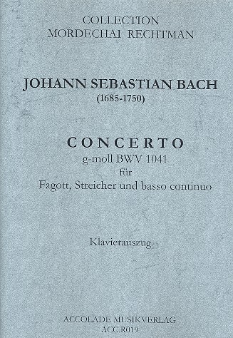 Concerto g-Moll BWV1041 fr Fagott, Streicher und Bc fr Fagott und Klavier