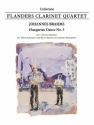 Hungarian dance no.5 for 3 clarinets and bass clarinet or clarinet ensemble, score+parts