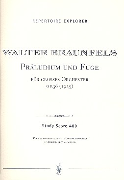 präludium und fuge op.36 für orchester studienpartitur