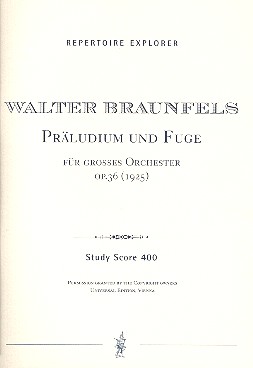 prludium und fuge op.36 fr orchester studienpartitur