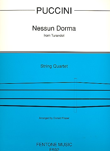 Nessun dorma from Turandot for string quartet score and parts