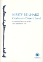 Gecko on desert sand for tenor/bass recorder and Japanese rin (1991)