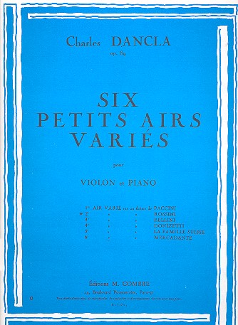 Air varie sur un thme de Rossini op.89,2 pour violon et piano