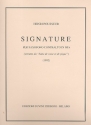 Signature per saxofono contralto solo (1992)