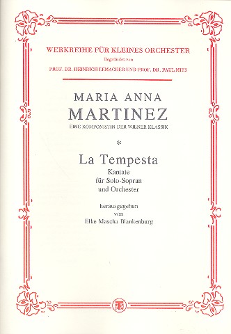 La Tempesta für Sopran und Orchester Partitur