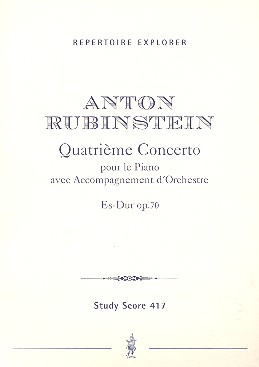 Konzert Es-Dur Nr.4 op.70 fr Klavier und Orchester Studienpartitur